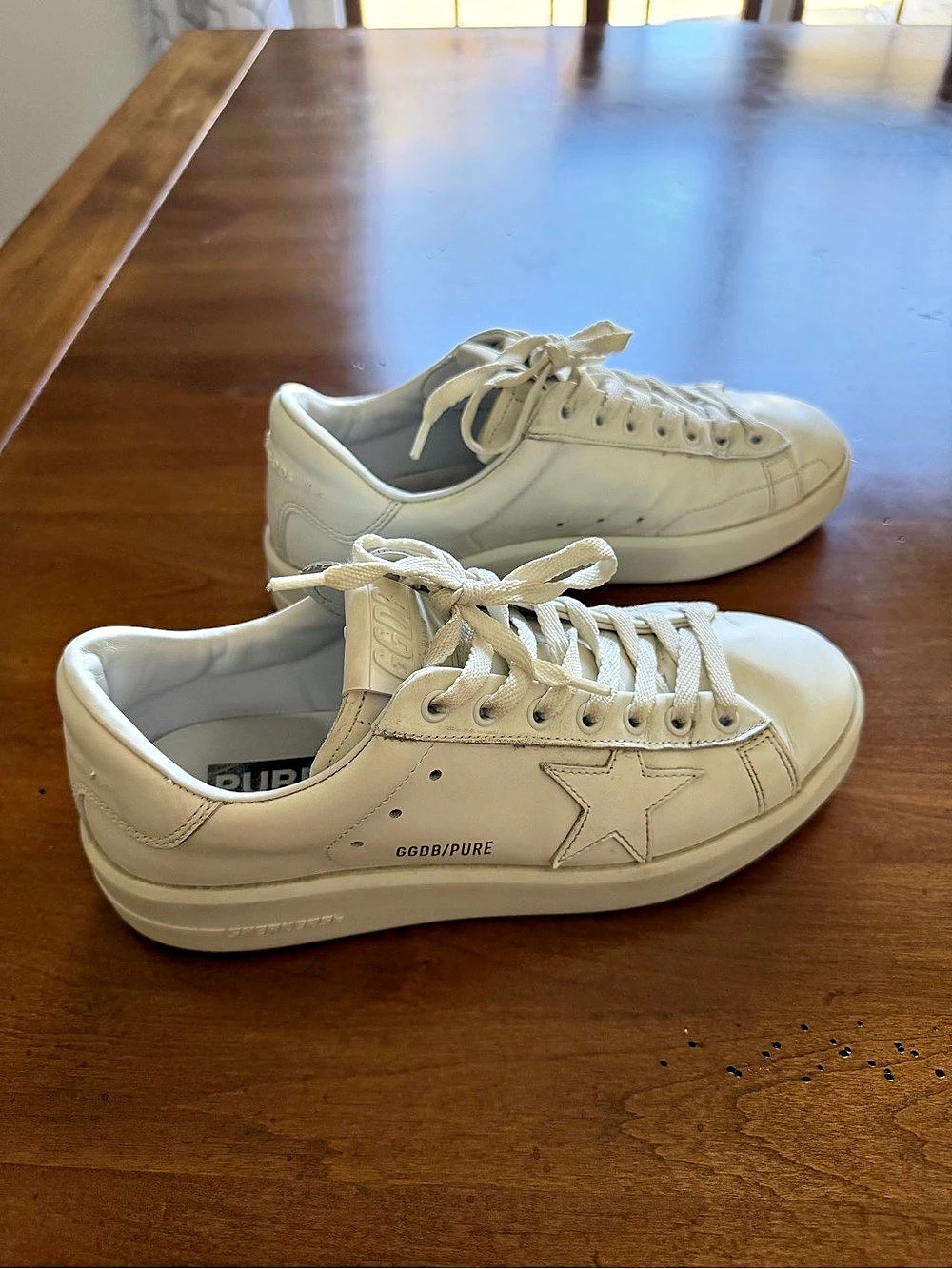 Golden Goose Purestar Vegan White Low-Top Sneakers Women’s Size 39